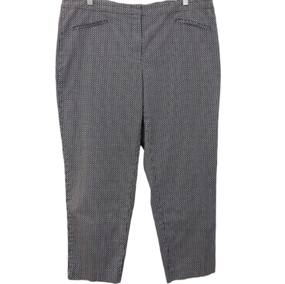 J. Jill Houndstooth Abstract Preppy Slim Ankle Pants 6 Petite - Picture 2 of 5